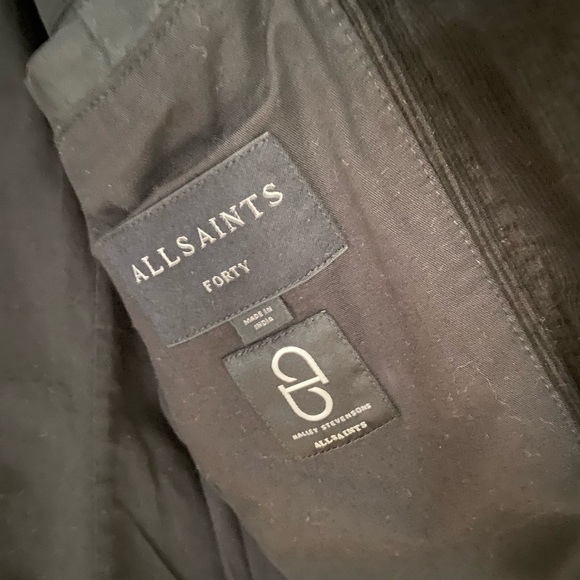 AllSaints Miles Double Layered Button Up Blazer - Picture 6 of 7